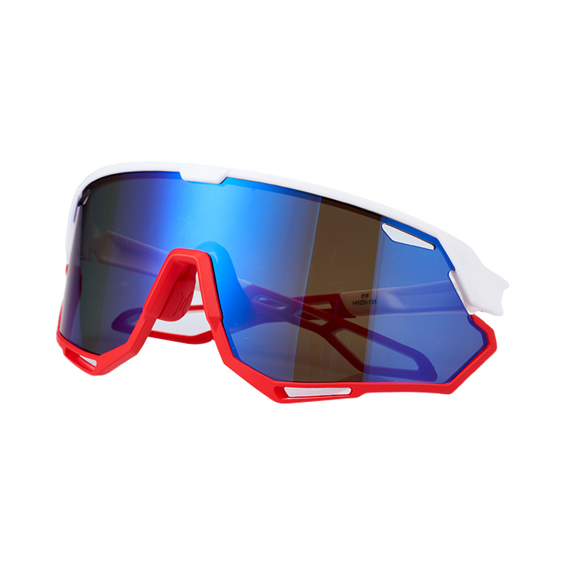 SP015 Красно-белая оправа + синие линзы