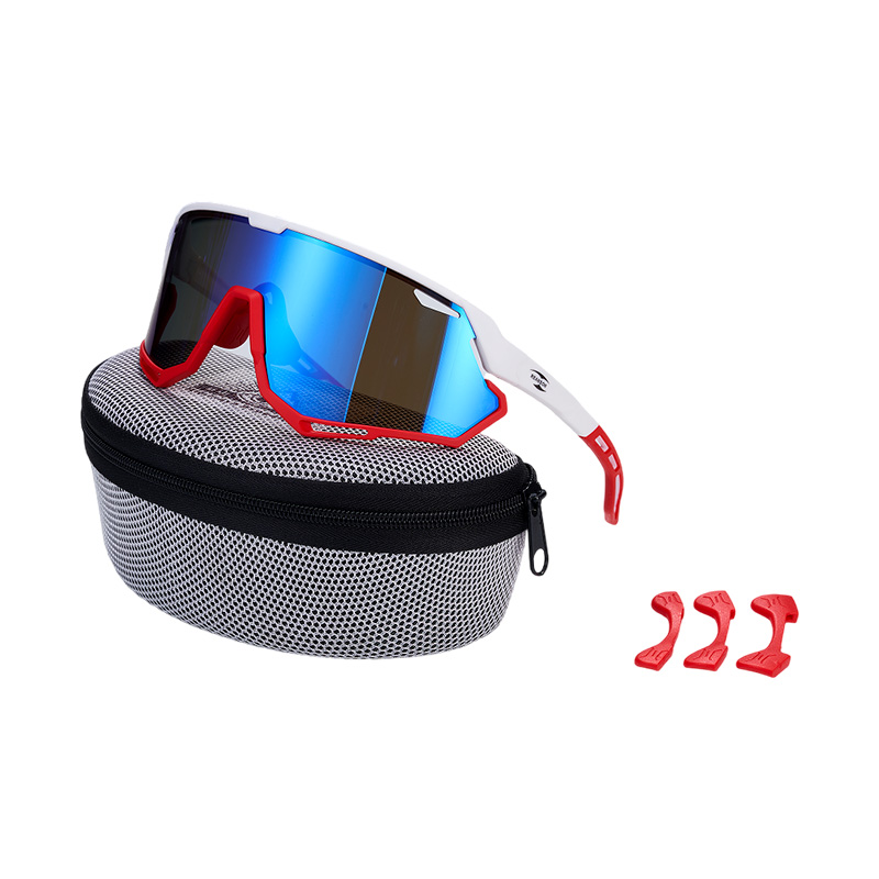 SP015 Красно-белая оправа+синие линзы (2) 